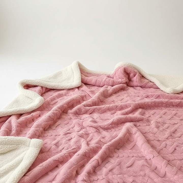 Luvikno | WarmThuis Vinterteppe – Luksus Lamull Fleece Teppe med Dobbeltsidig Design