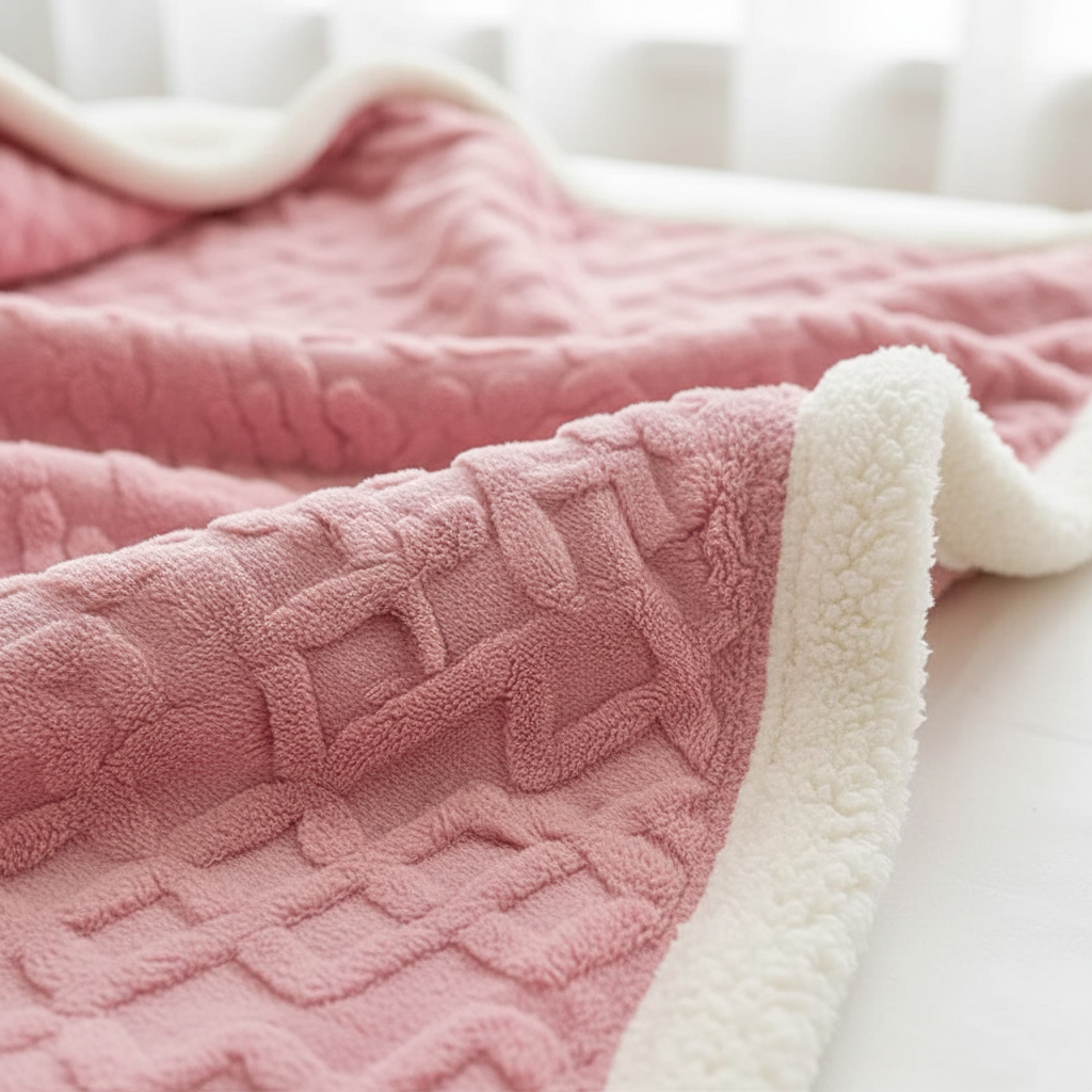 Luvikno | WarmThuis Vinterteppe – Luksus Lamull Fleece Teppe med Dobbeltsidig Design