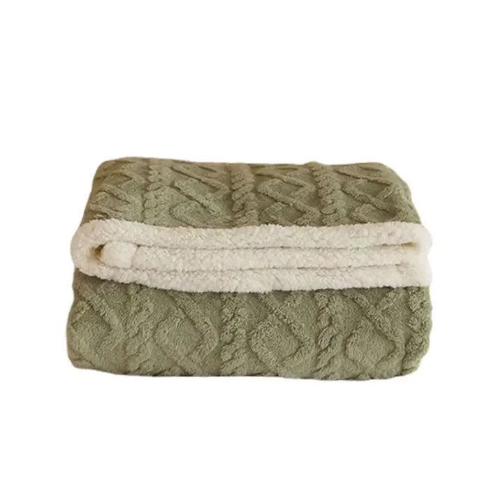 Luvikno | WarmThuis Vinterteppe – Luksus Lamull Fleece Teppe med Dobbeltsidig Design