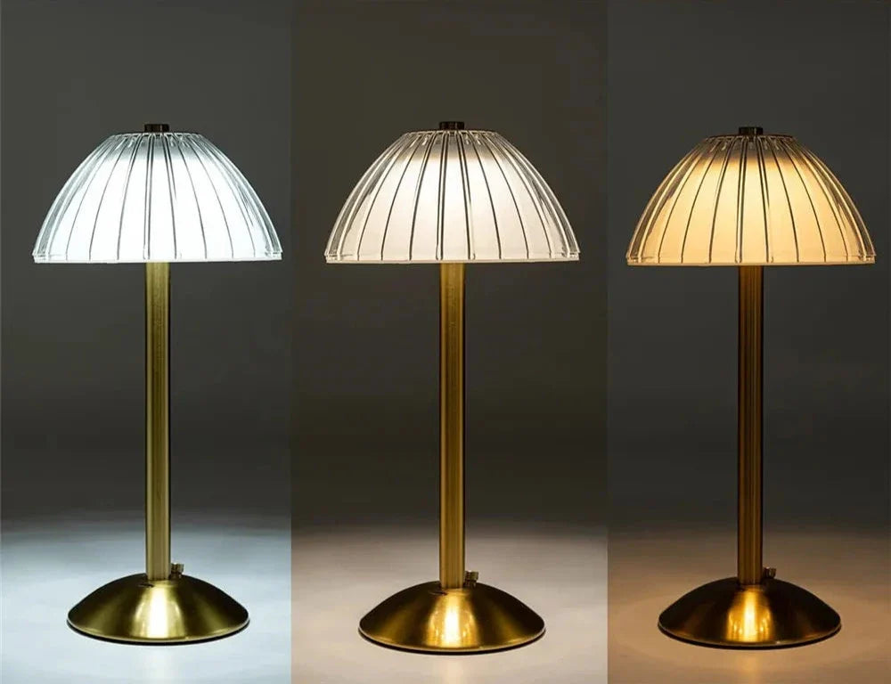 Trådlamp LED bordlampe med dimmefunksjon – Øyevennlig nattbordlampe for stue og soverom | Luvikno