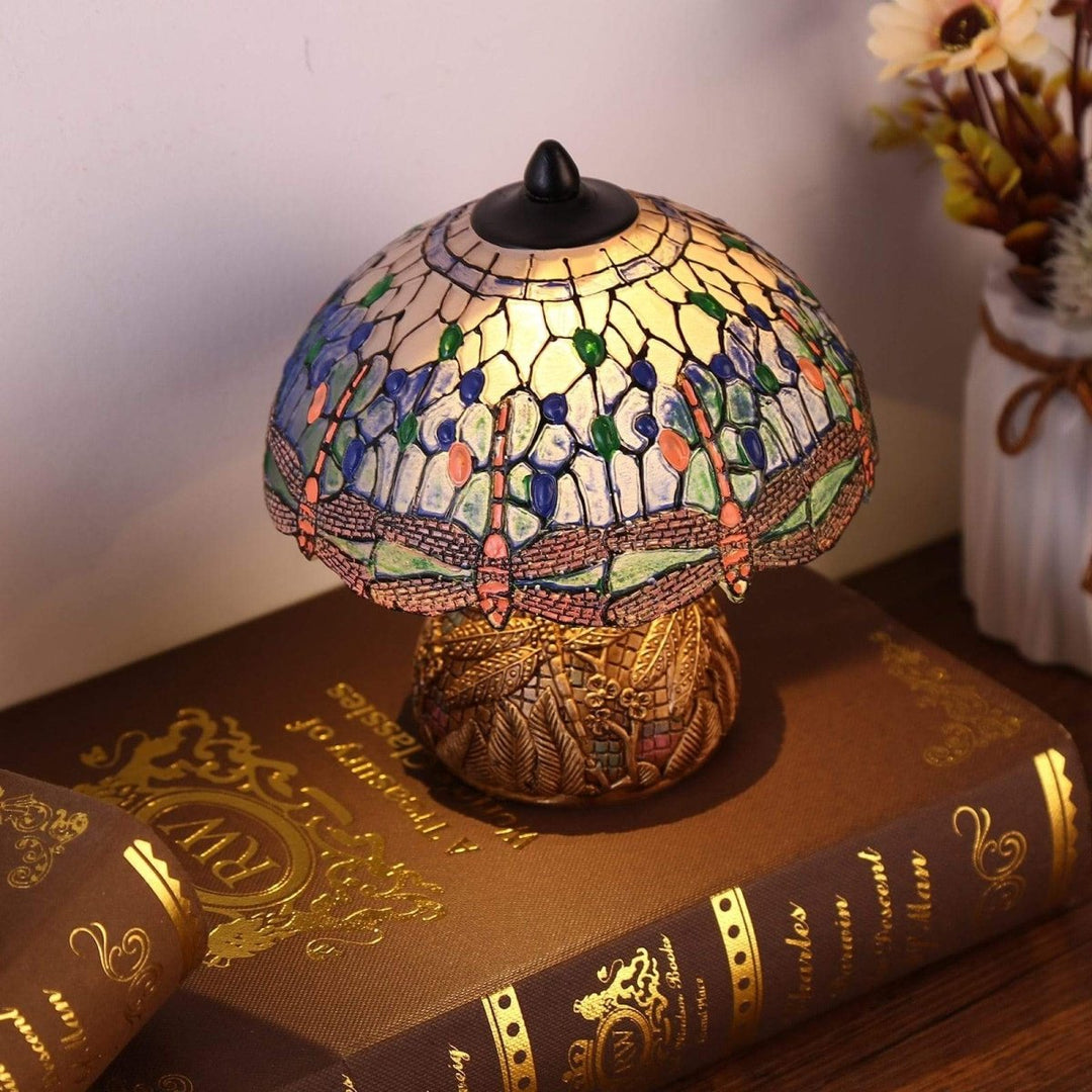 Vintage-Dragonfly-Lampe - Floral Eleganse og Mykhet | Luvikno