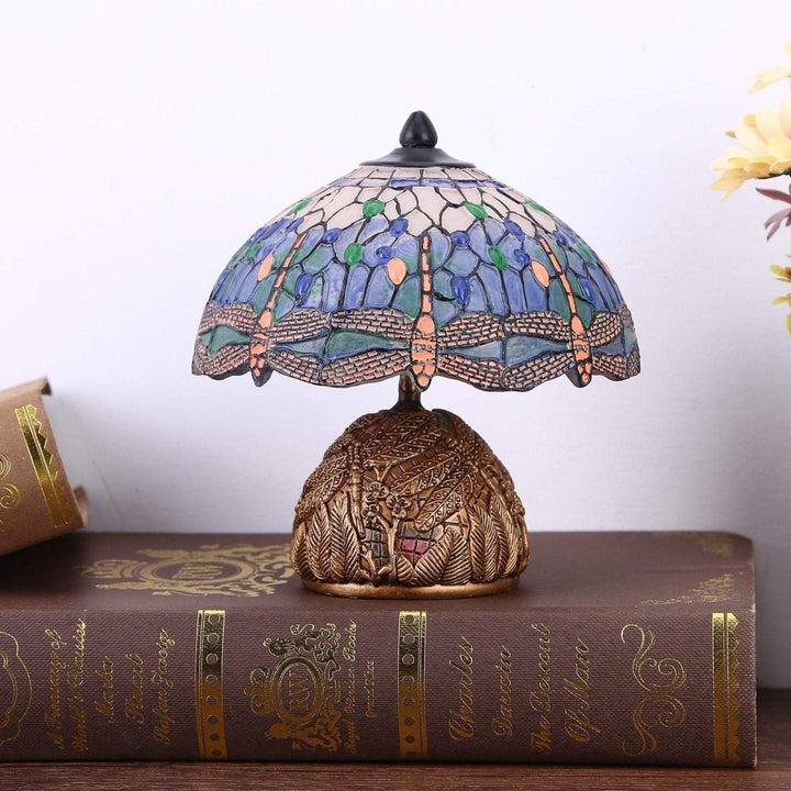 Vintage-Dragonfly-Lampe - Floral Eleganse og Mykhet | Luvikno