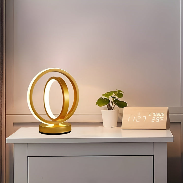 Luvikno | Moderne Dimmbar Bordlampe - Stilig Metall Design med USB