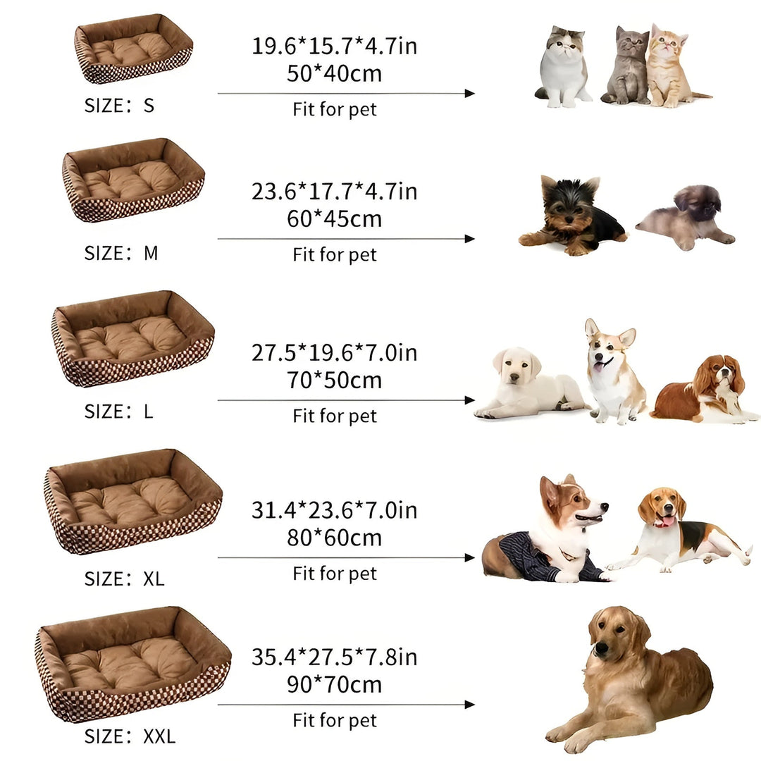 Luksus ortopedisk plysj kjæledyr seng - PlushNest | Luvikno