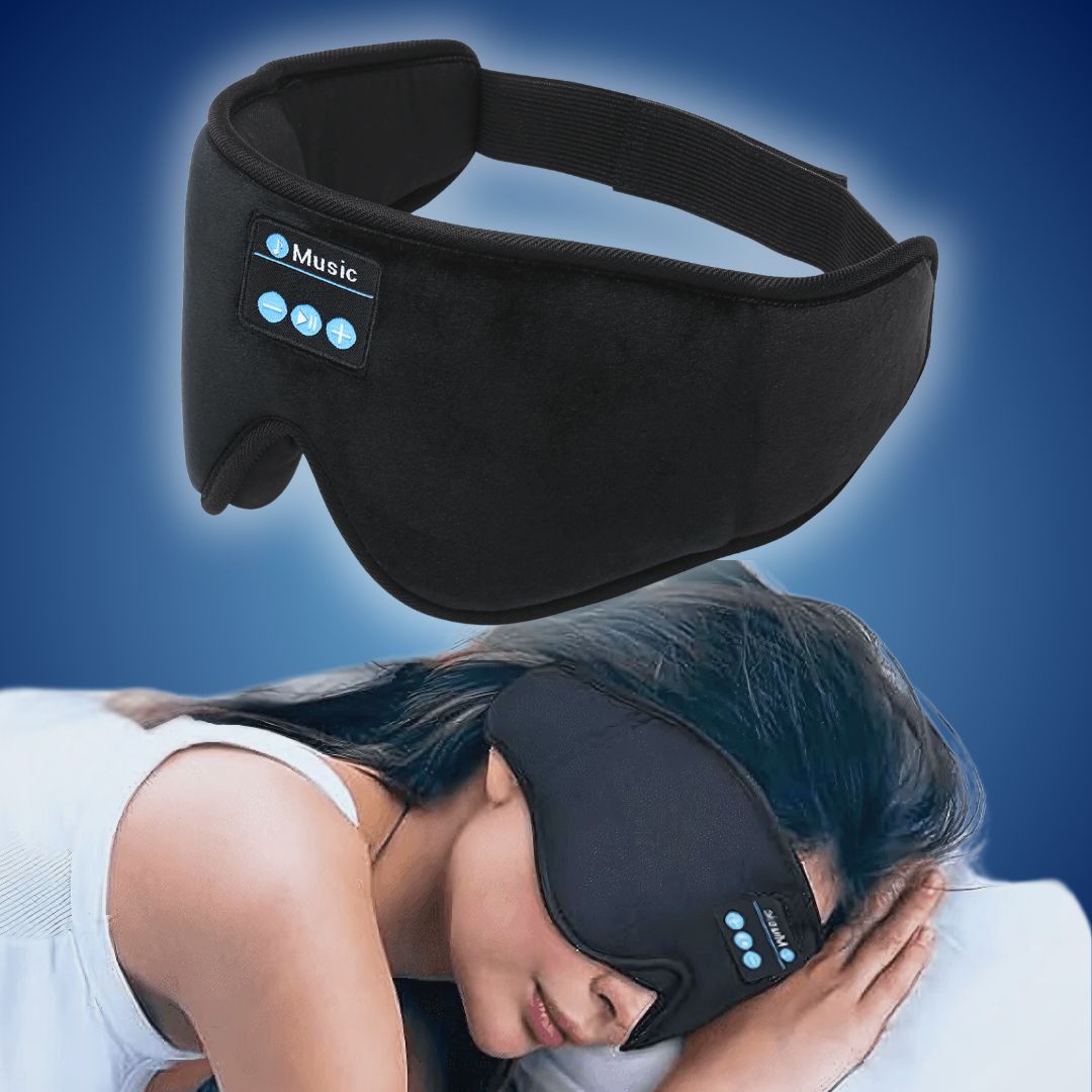 DreamSounds Bluetooth Søvnmaske med innebygde hodetelefoner | for reise - meditasjon - lyse blokkering komfort Luvikno