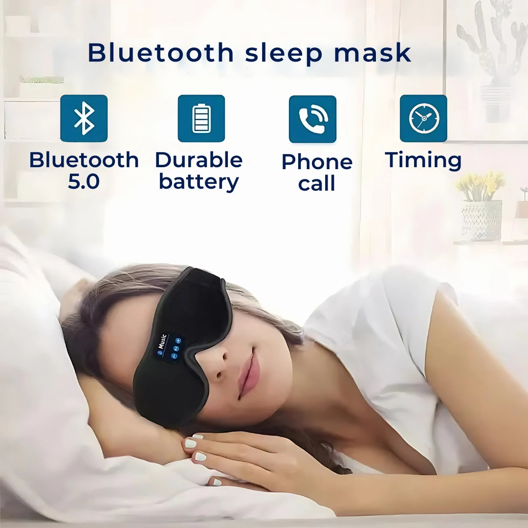 DreamSounds Bluetooth Søvnmaske med innebygde hodetelefoner | for reise - meditasjon - lyse blokkering komfort Luvikno