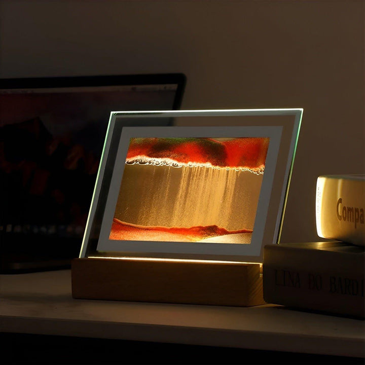 Hypnotisk Sand Kunst Lampe med Beroligende LED Lys Luvikno