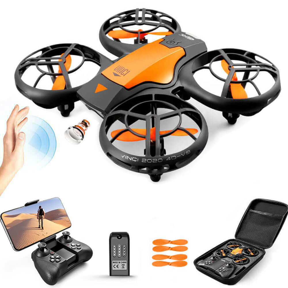 Luvikno | Kamera for Nybegynnere | Flygende RC Quadcopter med Bevegelse og Mobilkontroll