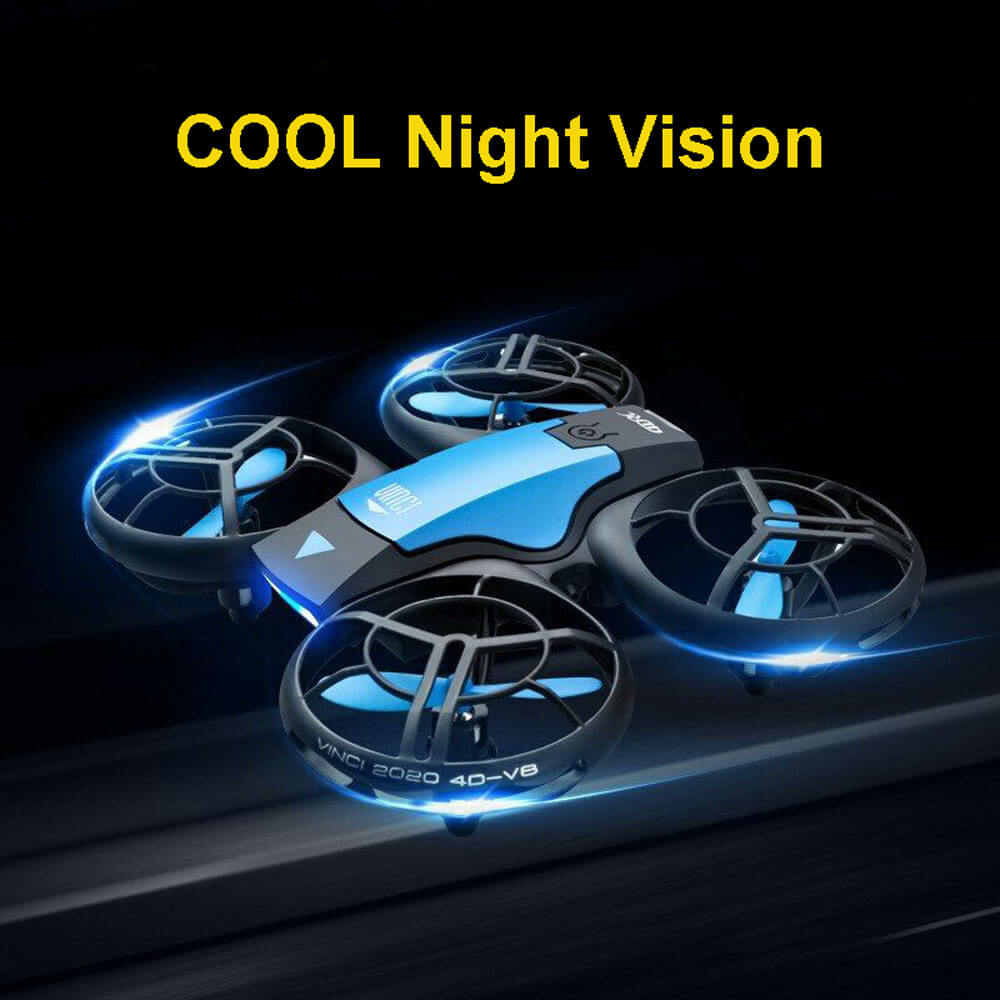 Luvikno | Kamera for Nybegynnere | Flygende RC Quadcopter med Bevegelse og Mobilkontroll