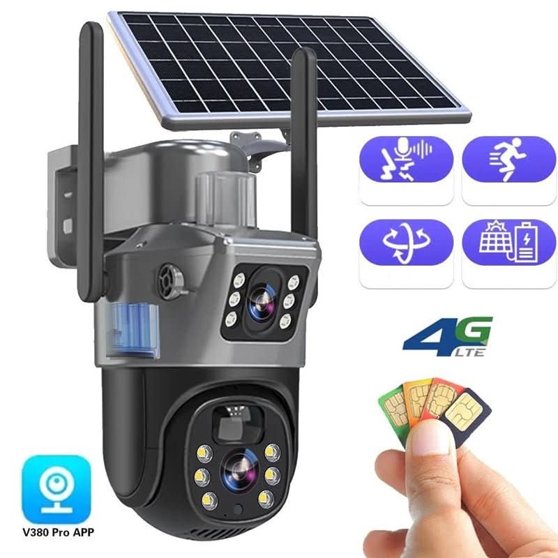 Luvikno | Trådløst overvåkingskamera med solcellepanel og 360° appkontroll