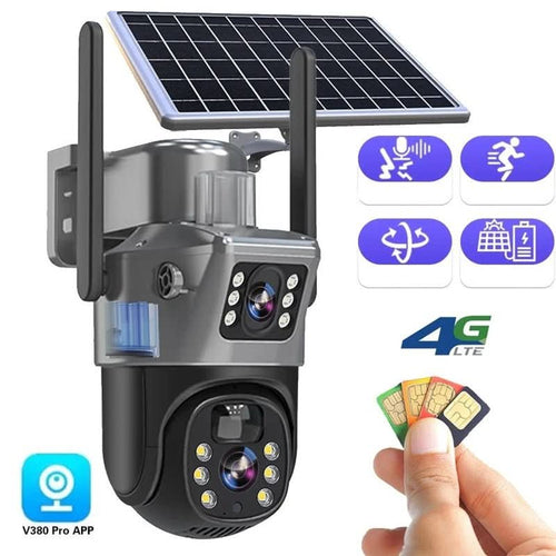 Luvikno | Trådløst overvåkingskamera med solcellepanel og 360° appkontroll