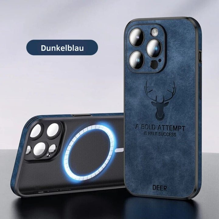 Luvikno | Deer - Luksuriøs Læder iPhone Deksel med Stilig Design og Sjokkbestandig Beskyttelse