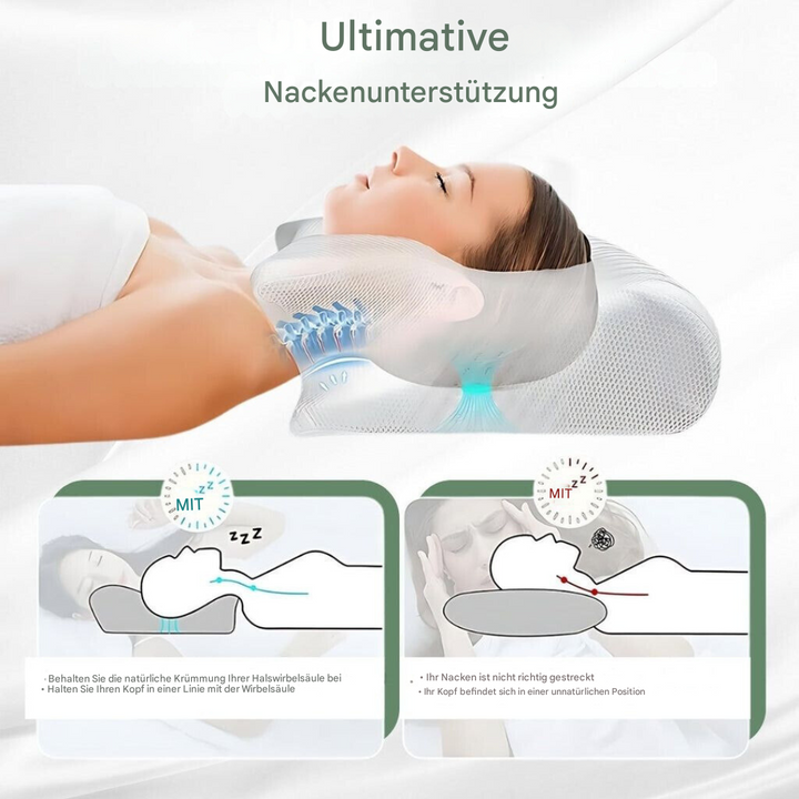 RelaxNek Ergonomisk Minne Skumpute – Støtte for Nakke og Rygg | Luvikno