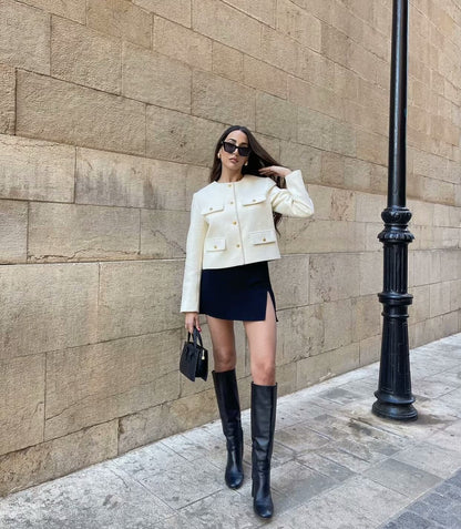 Luvik | Vintage Cropped Takki