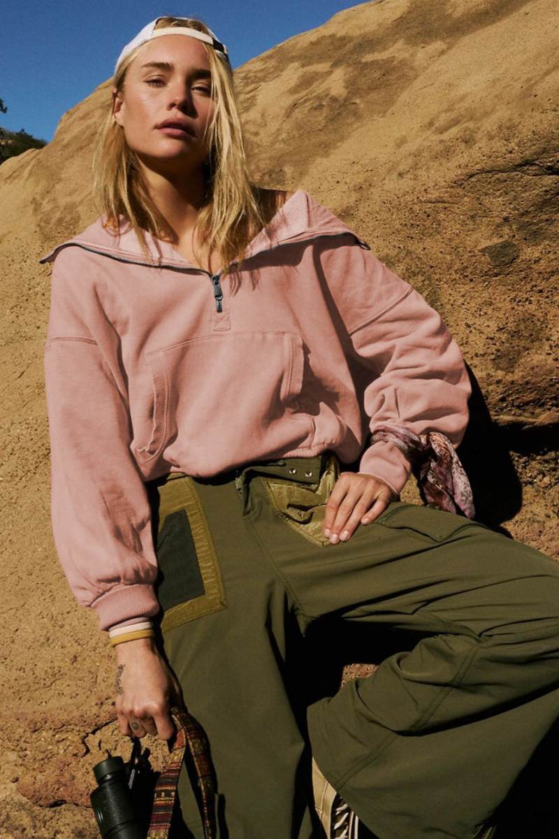 Luvik | Taskullinen Huppari Kevyt Takki - Crepe