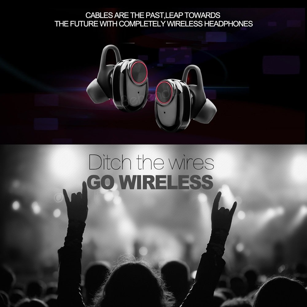 Trådløse In-Ear Hodetelefoner Bluetooth V5.0 (svart) | Luvikno