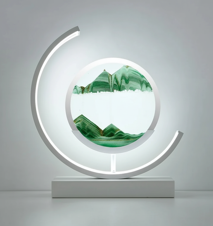 DuneGlow Bordlampe – Håndlaget Ambient Lampe med Beroligende Lys og Moderne Design | Luvikno