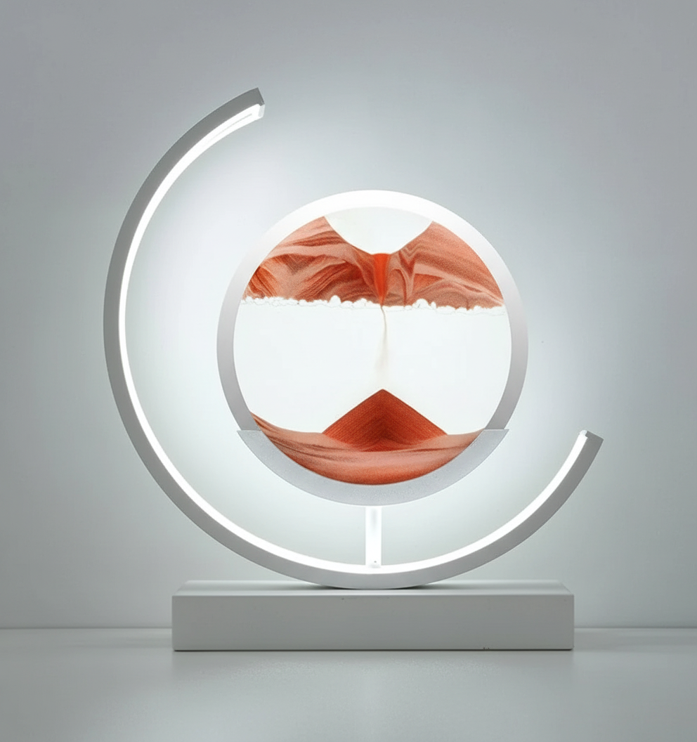 DuneGlow Bordlampe – Håndlaget Ambient Lampe med Beroligende Lys og Moderne Design | Luvikno