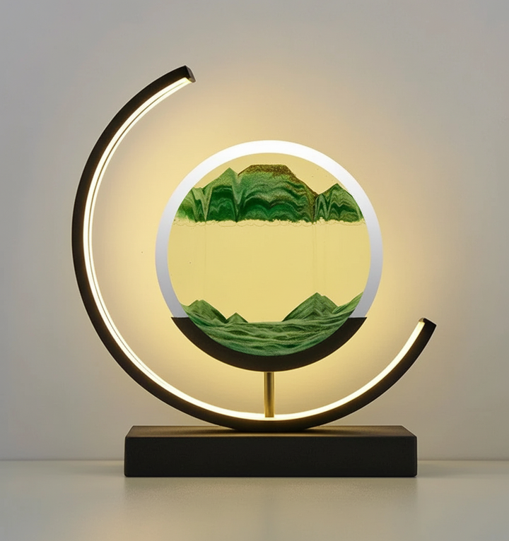 DuneGlow Bordlampe – Håndlaget Ambient Lampe med Beroligende Lys og Moderne Design | Luvikno