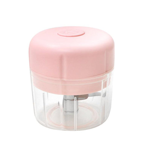 Oppladbar Mini Hakkemaskin (USB) 100 eller 250 ml. - 250 ml. rosa | Luvikno