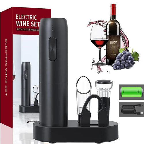 VinoEase - Stillegående Elektrisk Vinkork med Ladingsfunksjon Luvikno