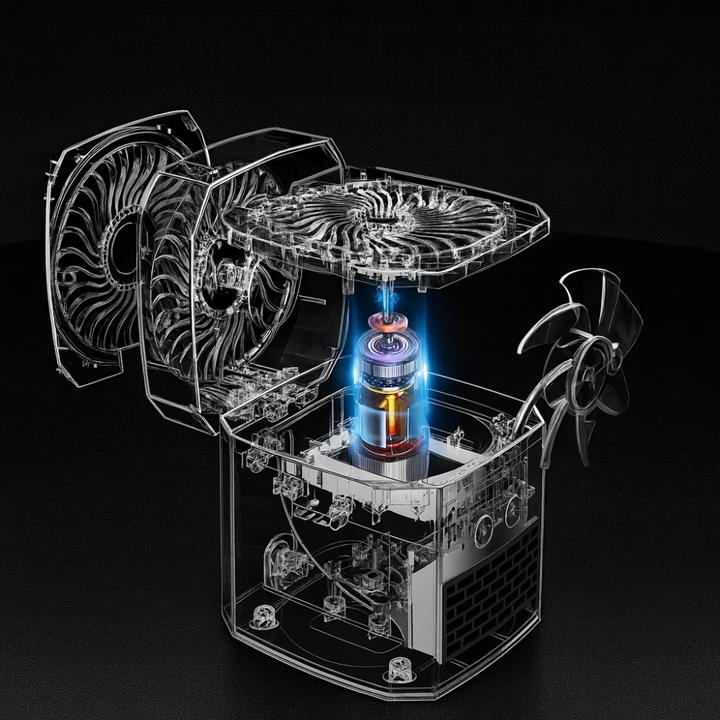 Elektrisk romvarmer bærbar mini skrivebordsvifte kjøler ABS firkantet 400W Luvikno