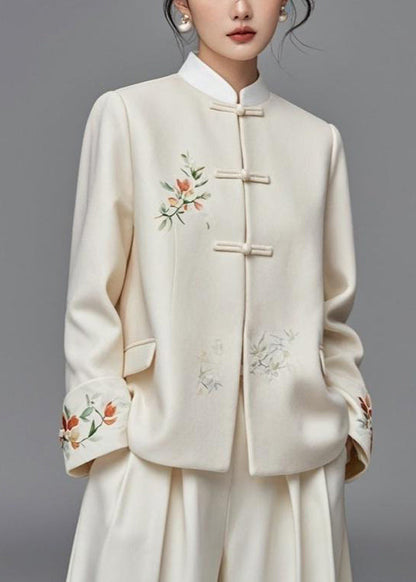 Luvik | Aprikoosipainatuksilla varustettu puuvillatakki