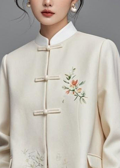 Luvik | Aprikoosipainatuksilla varustettu puuvillatakki