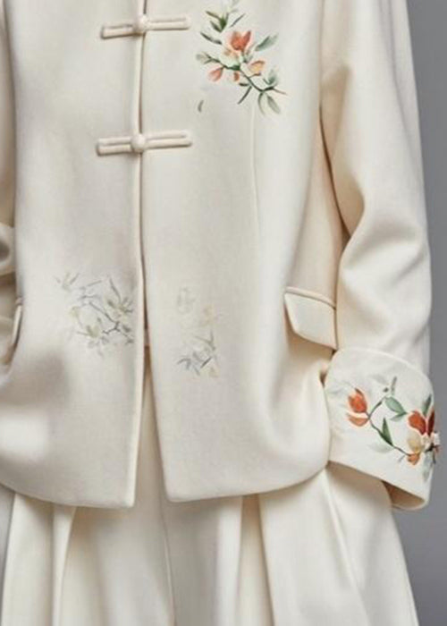 Luvik | Aprikoosipainatuksilla varustettu puuvillatakki