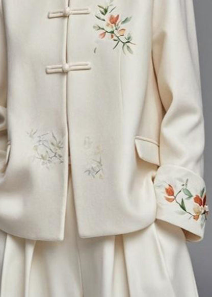 Luvik | Aprikoosipainatuksilla varustettu puuvillatakki