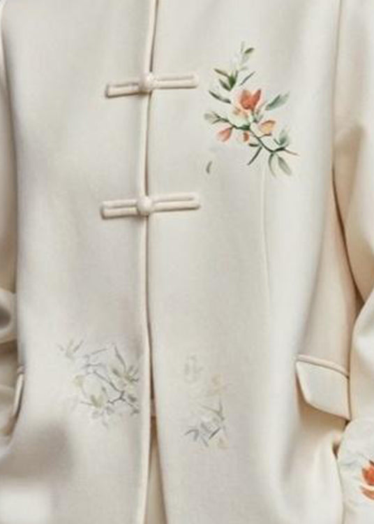 Luvik | Aprikoosipainatuksilla varustettu puuvillatakki