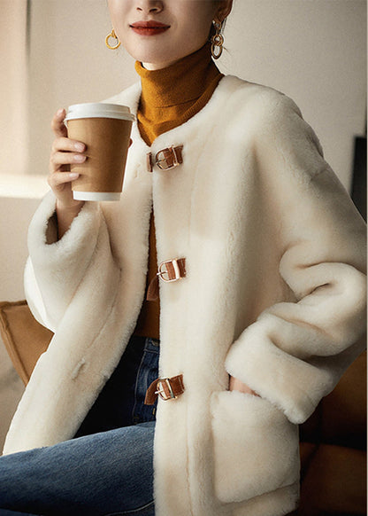 Luvik | Beige O Kaulus Jakkupainike Patchwork Villa Takit Talvi