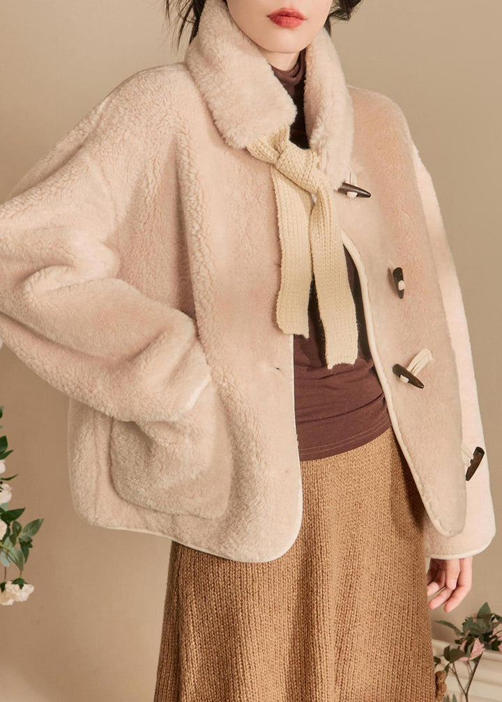 Luvik | Beige skjerf Original Teddy-designet kunstpels Vinterjakker