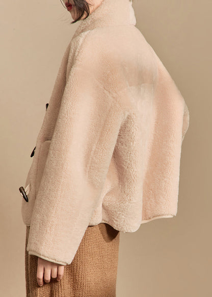 Luvik | Beige huivi Alkuperäinen Teddy -suunnittelu tekokarvaa Talvitakit