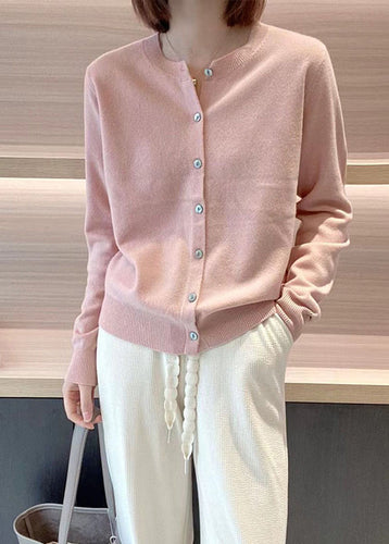 Luvik | Pink O Cou Patchwork Trikoter Jakker Lange Ermer