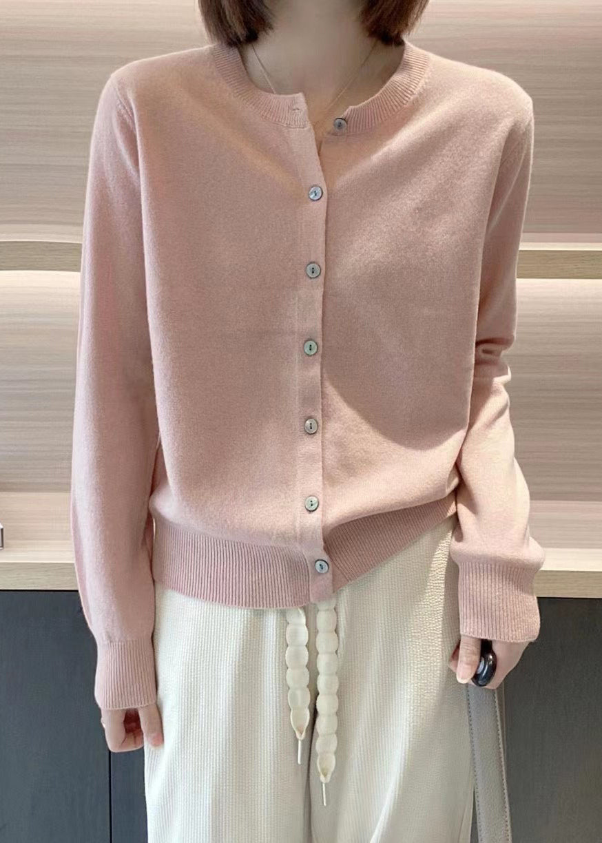 Luvik | Pink O Cou Patchwork Trikoter Jakker Lange Ermer