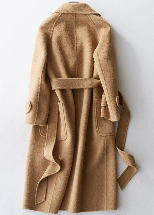 Luvik | Store klær lange jakker med panne jakker for kvinner khaki belte i midjen cardigan