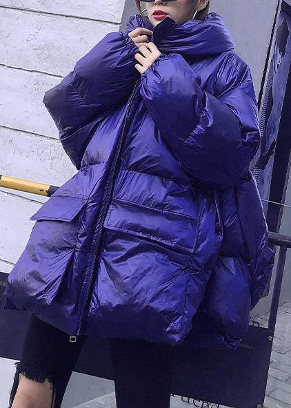 Luvik | trendy Plus-Size jakker og jakker med blå hette, dameparka med lommer