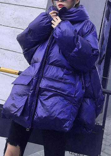 Luvik | trendy Plus-Size jakker og jakker med blå hette, dameparka med lommer