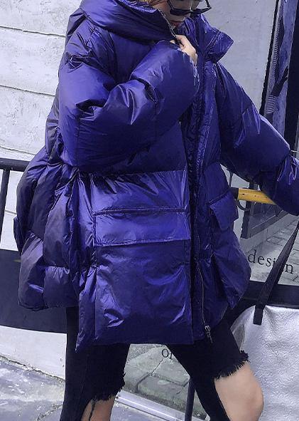 Luvik | trendy Plus-Size jakker og jakker med blå hette, dameparka med lommer