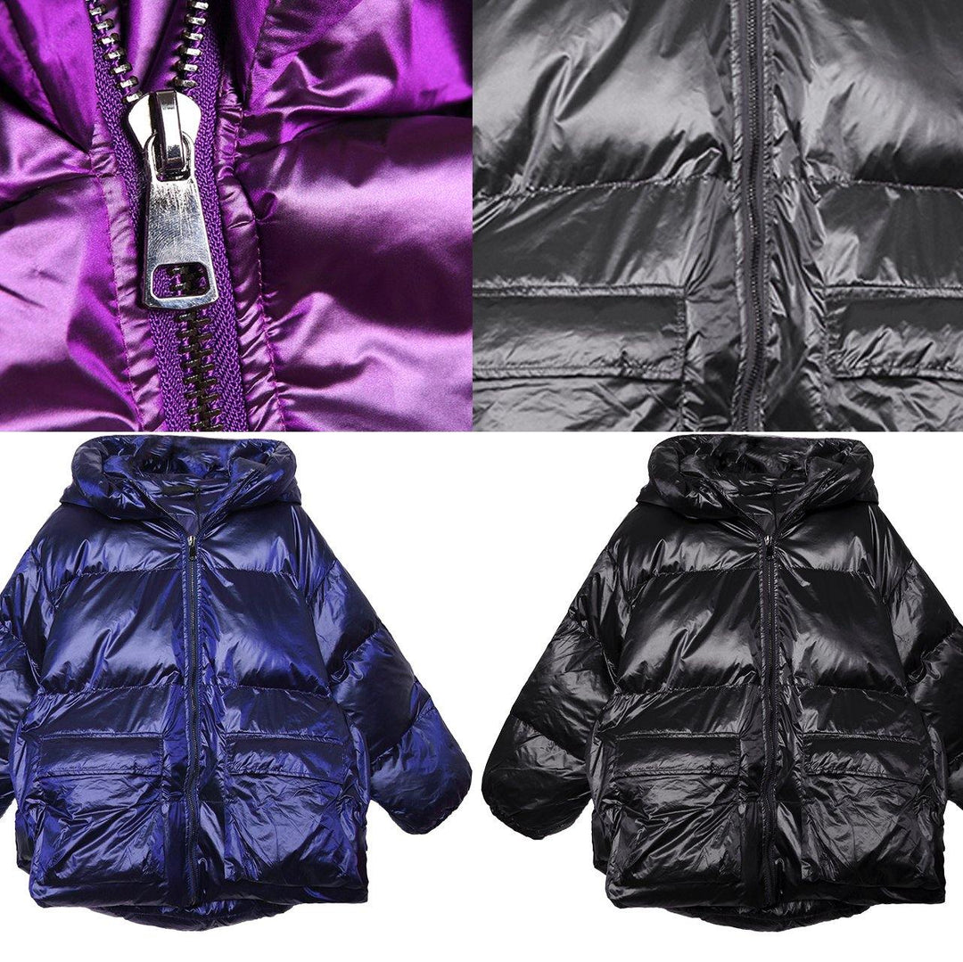 Luvik | trendy Plus-Size jakker og jakker med blå hette, dameparka med lommer