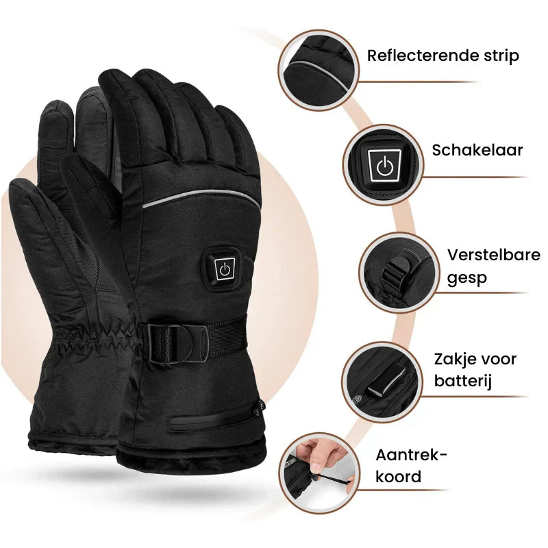Luvikno | ThermoGrip Varmehansker – Vanntette Unisex Hansker med 3 Varmeinnstillinger og Berøringsskjermfunksjon