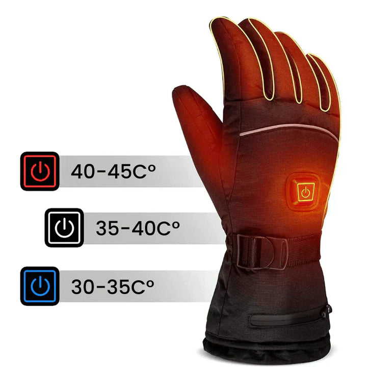 Luvikno | ThermoGrip Varmehansker – Vanntette Unisex Hansker med 3 Varmeinnstillinger og Berøringsskjermfunksjon