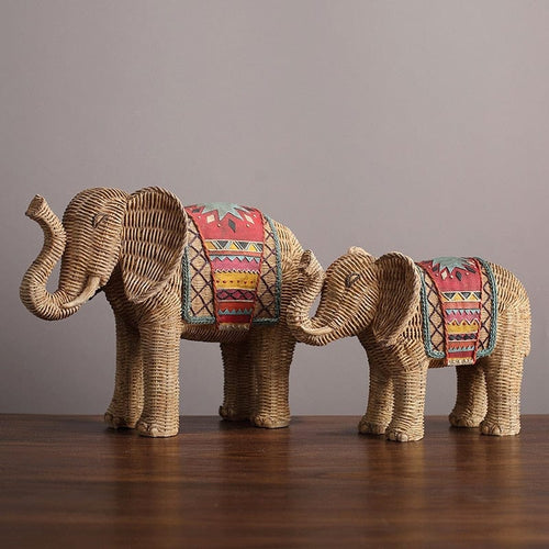 Elephant Rattan Statue Luvikno