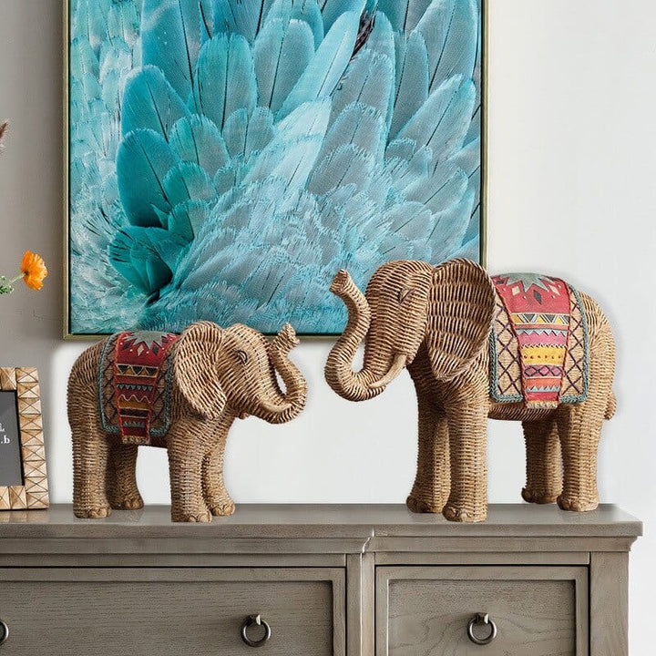Elefant Rattan Statue | Luvikno