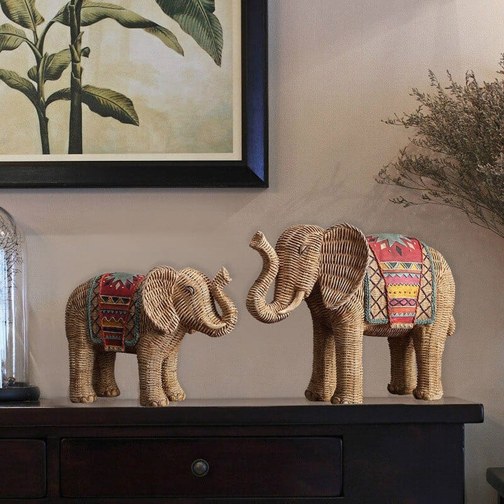 Elefant Rattan Statue | Luvikno