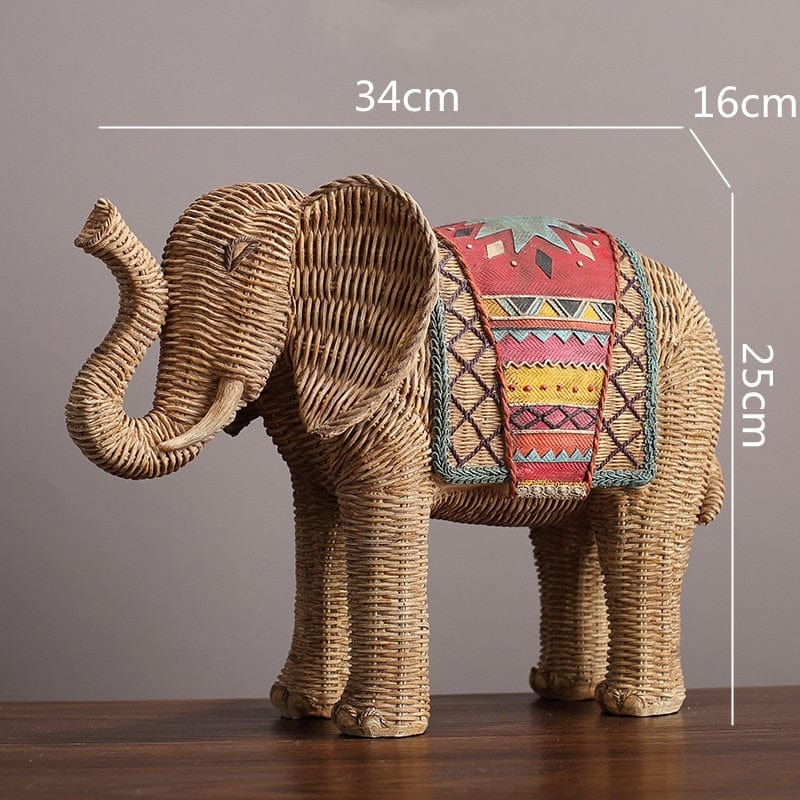 Elefant Rattan Statue | Luvikno