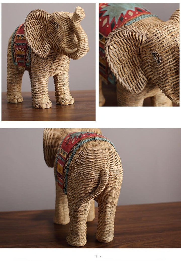 Elephant Rattan Statue Luvikno