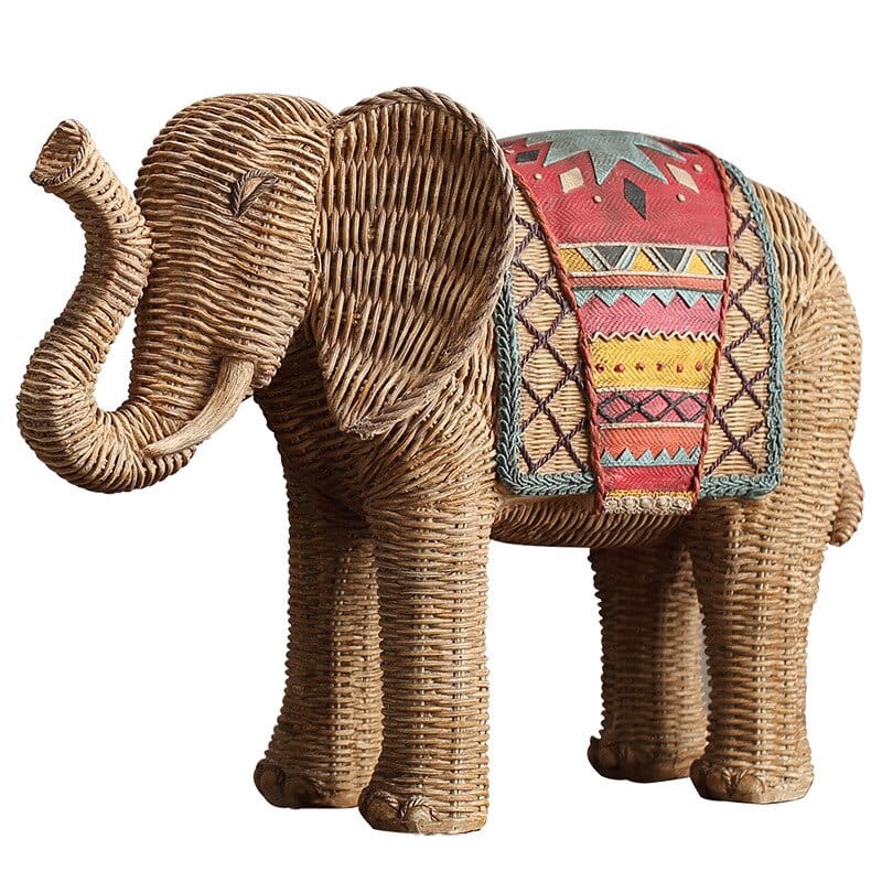 Elephant Rattan Statue Luvikno