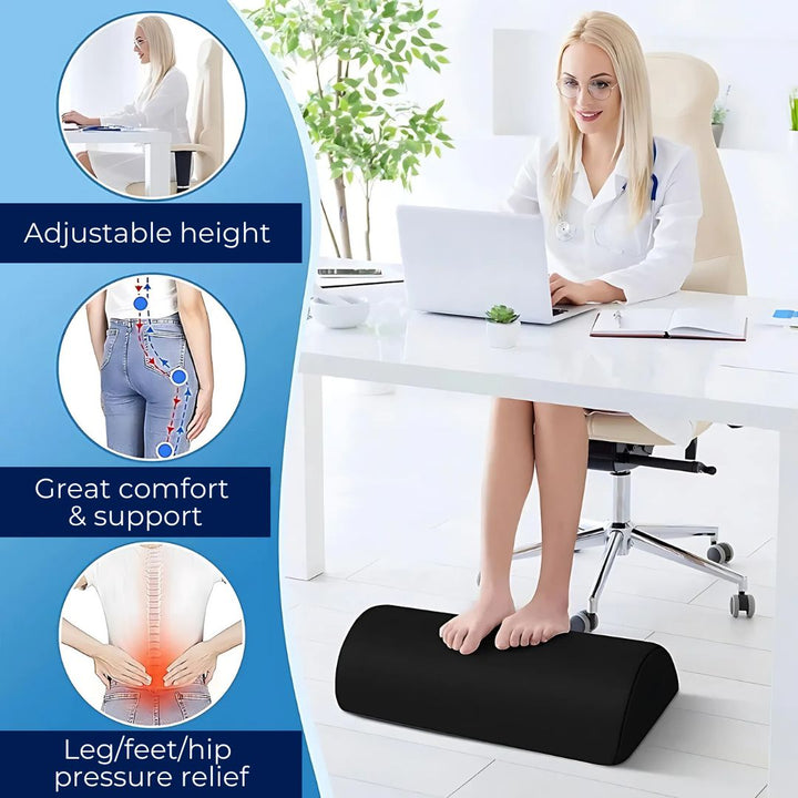ErgoLift Comfort Fotstøttepute | Ergonomisk Støtte - Forbedret Sirkulasjon - Lindre Ryggen - Forbedret Holdning - hjemme eller på kontoret Luvikno